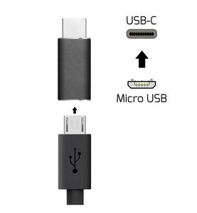 Unotec, Adapter MikroUSB auf USB-C schwarz, 
