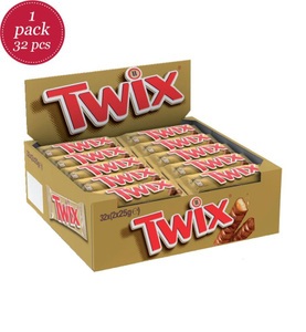 Twix, Twix Riegel diverse Sorten, 50g, Twix Schokoriegel Single 32 Stück à 50 g