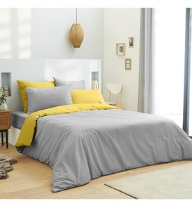 undefined, Home - 6-Teilige Bettwäschegarnitur - 240 x 260 cm - Grau und Gelb, 