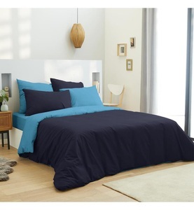 undefined, Home - 6-Teilige Bettwäschegarnitur - 240 x 260 cm - Marinblau und Türkis, 