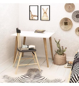 Home, Home - Schreibtisch Lery - Weiss und Hellbraun, 