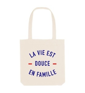 Katanga, Katanga - Einkaufstasche La Vie Est Douce En Famille - Naturfarbe, 