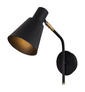 Home, Home - Wandleuchte Sivani - Schwarz, Wandleuchte Sivani MR-664 1-flammig schwarz/gold