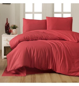 undefined, Home - Duvetbezug 260x220 cm + 2 Kopfkissenbezüge 60x60 cm - Rot, 