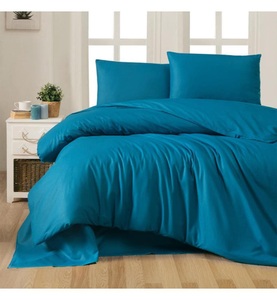 undefined, Home - Duvetbezug + Kopfkissenbezug - 140x200 cm + 60x60 cm - Blau, 