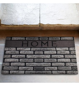 Home, Home - Türvorleger - 45 x 70 cm - Grau und Schwarz, 