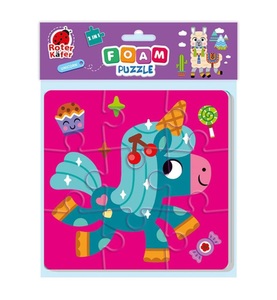 undefined, ROTER KÄFER - Schaumstoffpuzzle 2in1 Einhorn, 