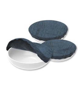 nuts, Nuts - Textildeckel „Jeans“ 3er-Set, unbewachst - Dunkelblau, 3er Set Textildeckel Jeans, unbewachst