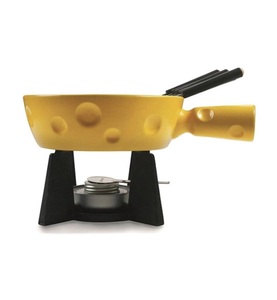 Boska, Boska - Käsefondue Super Cheesy 1.3 L - Schwarz und Dunkelgelb, Fondue-Set Super Cheesy 1.3lt