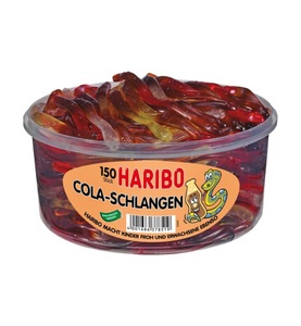 HARIBO, Haribo Cola Schlangen, 1,050 kg, Haribo Cola Schlangen 150 Fruchtgummis
