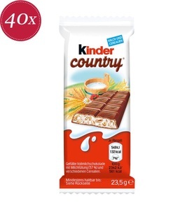 Ferrero Kinder, Kinder Country, 40 x 23g, Kinder Schokoriegel Kinder Country 40 Stück à 23.5 g