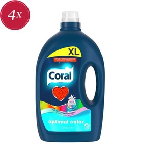 Coral, Coral - Flüssig-Waschmittel Optimal Color - 4 x 2.5 L, 