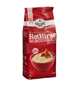 Bauckhof, Bauckhof Bio Hot Hirse, Morgengold, Bauck Mühle Bio Hot Hirse YogiFit Porridge (400g)