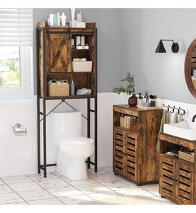 undefined, Vasagle - Badezimmermöbel - Braun und Schwarz, VASAGLE Badregal »64 x 24 x 171 cm«