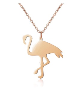 undefined, Ailoria - Flamingo-Halskette mit Schmucktäschchen, AILORIA - FLAMANT Halskette, 50 CM, Roségold