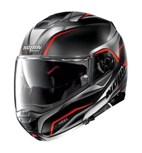 undefined, Nolan - NOLAN - Motorradhelm N100-5 Balteus N-Com - Schwarz und Rot, Nolan N100-5 Balteus N-Com #42 Klapphelm - schwarz matt-rot (Grösse : XS (53-54 cm))