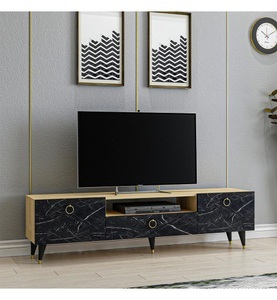 Home, Home - TV-Möbel 150 x 45 x 31.3 cm - Hellbraun und Schwarz, 