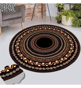 undefined, Home - Teppich - 100 cm - Schwarz und Orange, 