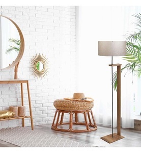 undefined, Home - Stehlampe - Creme, Walnuss, 