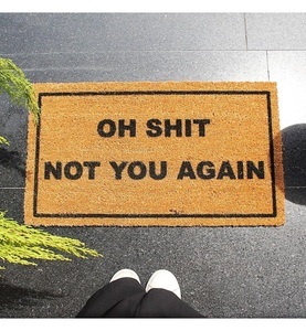 Home, Home - Fussmatte Oh Shit Not You Again - Beige und Schwarz, 