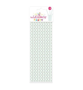 ScrapCooking, Scrapcooking - 20er-Set Papier-Trinkhalme Rosaces - Seegrün, 
