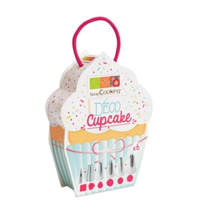 ScrapCooking, Scrapcooking - Spritzbeutel-Aufsätze CupCake, 6er Set Spritztüllen Edelstahl für Cupcakes