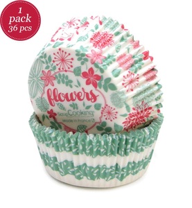 ScrapCooking, Scrapcooking - 36er-Set Papierförmchen Flowers - Multicolor, Papierförmchen Blumen, 36Stk