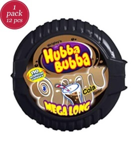 undefined, Hubba Bubba Bubble Tape Kaugummi schwarz Cola mega lang 56g, Hubba Bubba Bubble Tape Cola Kaugummi Streifen