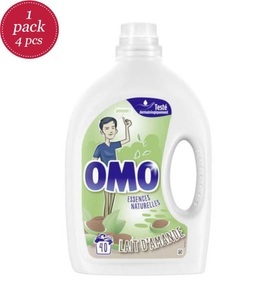 Home, Home - 4 Omo Flüssigwaschmittel 2L Milch Mandel - 40 Wäschen, 