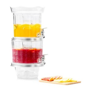InnovaGoods, InnovaGoods - Getränkespender Twin Tap - Transparent, Innovagoods Doppel-Getränke-Spender, mit Eiskübel, 7 l