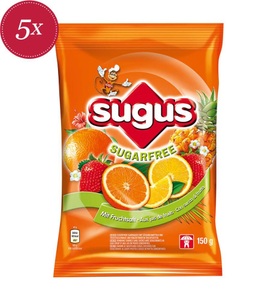 Sugus, Sugus sugarfree 150g, Sugus Sugarfree Zuckerfreie Frucht-Kaubonbons