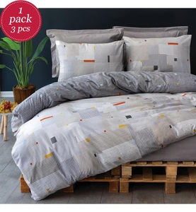 undefined, Home - 3-Teilige Bettwäschegarnitur - 240 x 220 cm - Multicolor, 