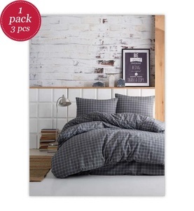 undefined, Home - 3-Teilige Bettwäschegarnitur Pipong 240 x 220 cm - Anthrazit, 