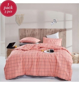 undefined, Home - 3-Teilige Bettwäschegarnitur Piga 240 x 220 cm - Rosa & Grau, 