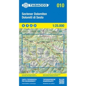 Tabacco, Tabacco Sextener Dolomiten 010 Wanderkarte, Tabacco Sextener Dolomiten 010 Wanderkarte