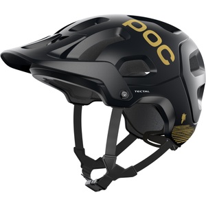 Poc, POC Tectal Fabio Ed. Helm schwarz 2022 M | 55-58cm MTB Helme, Poc Tectal Fabio Ed. - MTB-Helm Uranium Black Matt / Gold 55-58 cm