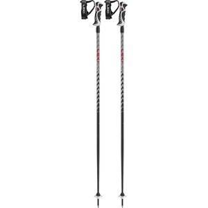 Leki, Hot Shot S Skistock, Leki Hot Shot S - Skistöcke Eloxal Black / Anodized Grey / Bright Red 115 cm