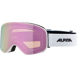 Alpina, Alpina Slope Q-Lite Skibrille weiss, Alpina Skibrille Slope Q-Lite - White Matt/Rose S2
