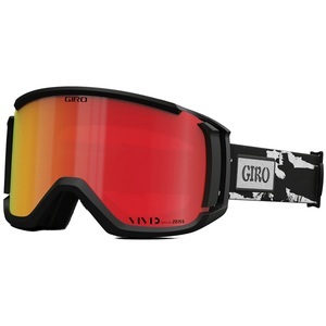undefined, Giro Revolt Vivid Skibrille, Farbe: black/white stained;vivid ember S2, Grösse:one size, Giro Revolt Vivid Skibrille - Schwarz-Weiss / Vivid Ember S2 (Grösse: one size)