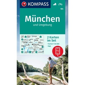 Kompass Verlag, Kompass Verlag WK 184 München und Umgebung, KOMPASS Wanderkarten-Set 184 München und Umgebung (2 Karten) 1:50.000
