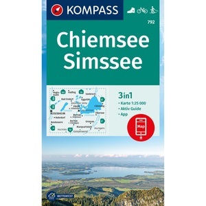 Kompass Verlag, Kompass Verlag WK 792 Chiemsee - Simssee, KOMPASS Wanderkarte 792 Chiemsee, Simssee 1:25.000