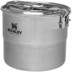 Herbertz, Adventure Outdoor Kochset für 2 Personen, Stainless Steel Cook Set For Two 1.0l
