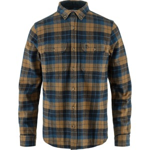 FJALLRAVEN, Fjällräven Singi Heavy Flannel Shirt - Outdoor Hemd - Herren Dark Navy / Buckwheat Brown L, Fjällräven Singi Heavy Flannel Shirt - Outdoor Hemd - Herren Dark Navy / Buckwheat Brown L