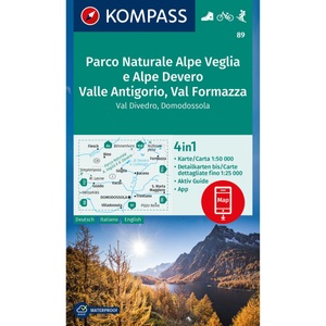 Kompass Verlag, Kompass Verlag WK 89 Parco Naturale Alpe Veglia e Alpe, Kompass Verlag WK 89 Parco Naturale Alpe Veglia e Alpe