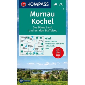 Kompass Verlag, Kompass Verlag WK 7 Murnau - Kochel - Staffelsee, KOMPASS Wanderkarte 7 Murnau, Kochel - Das blaue Land rund um den Staffelsee 1:50.000