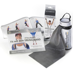 Theraband, Special Strong Fitnessband, Übungsband in RV-Tasche 2,50 m, spezial stark - 1 Band - Schwarz