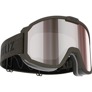 Bliz, Bliz Skibrille Rave - Matt Camo Green, Smoke w Silver Mirror, Bliz Rave Skibrille