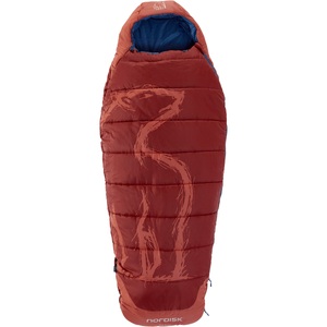 Nordisk, Nordisk Puk Junior Schlafsack 130-170cm Kinder rot Left Zipper 2022 Kunstfaserschlafsäcke, 