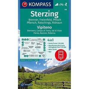 Kompass Verlag, Kompass Verlag WK 44 Sterzing / Vipiteno, KOMPASS Wanderkarte 44 Sterzing/Ratschings/Ridnaun/Pfitsch 1:50.000