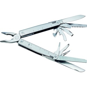 Victorinox Schweiz, SwissTool Victorinox Schweiz (grau), Personalisiertes Victorinox SwissTool mit Lederetui - Victorinox
